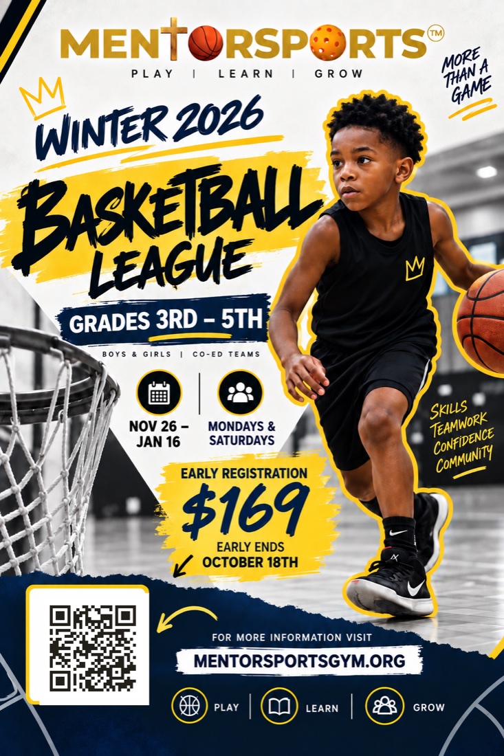 Winter Basketball League flyer